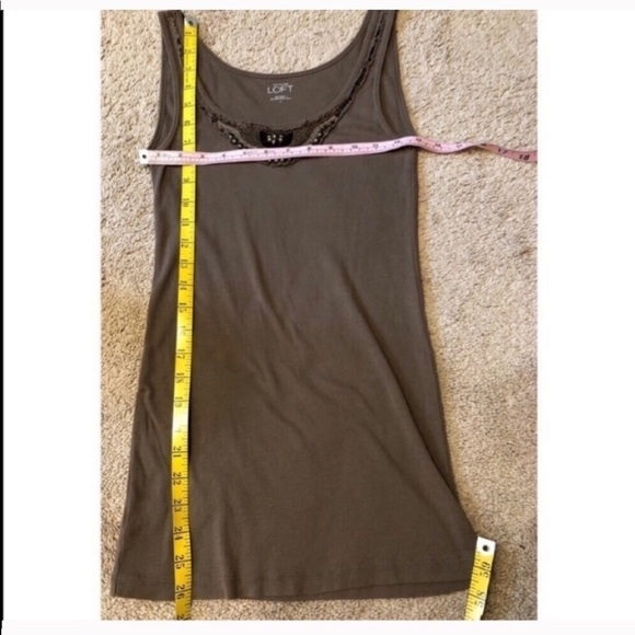 LOFT embellished camisole tank top small - Picture 4 of 7